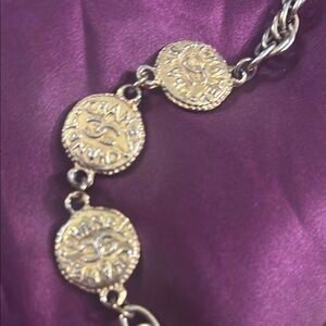 CHANEL Gold Necklace with Intricate Medallions